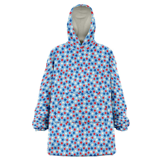 Red and Blue Stars Snug Hoodie