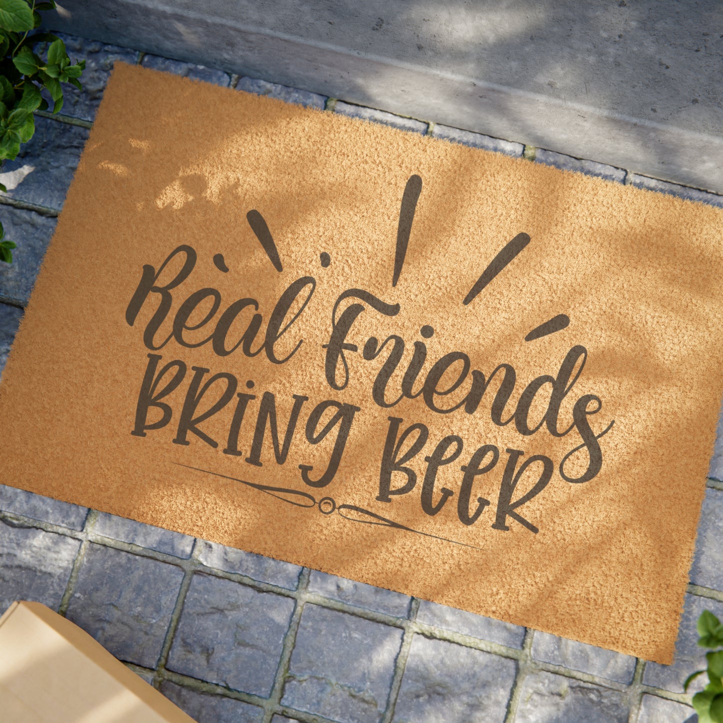 Real Friends Bring Beer Doormat