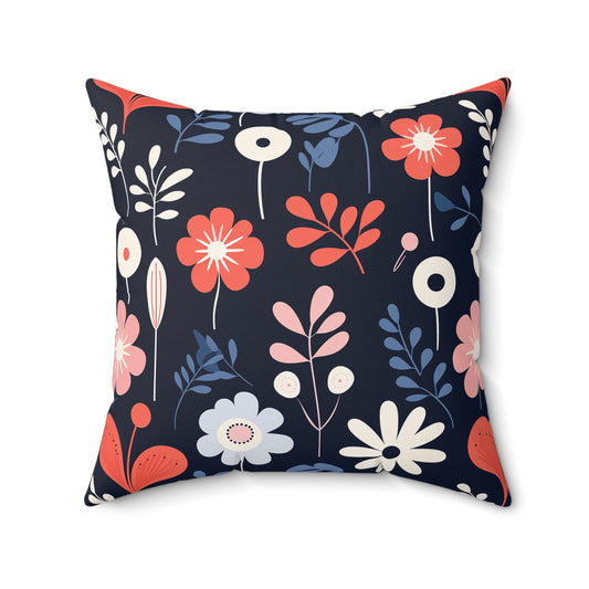 Dark Scandi Faux Suede Square Pillow