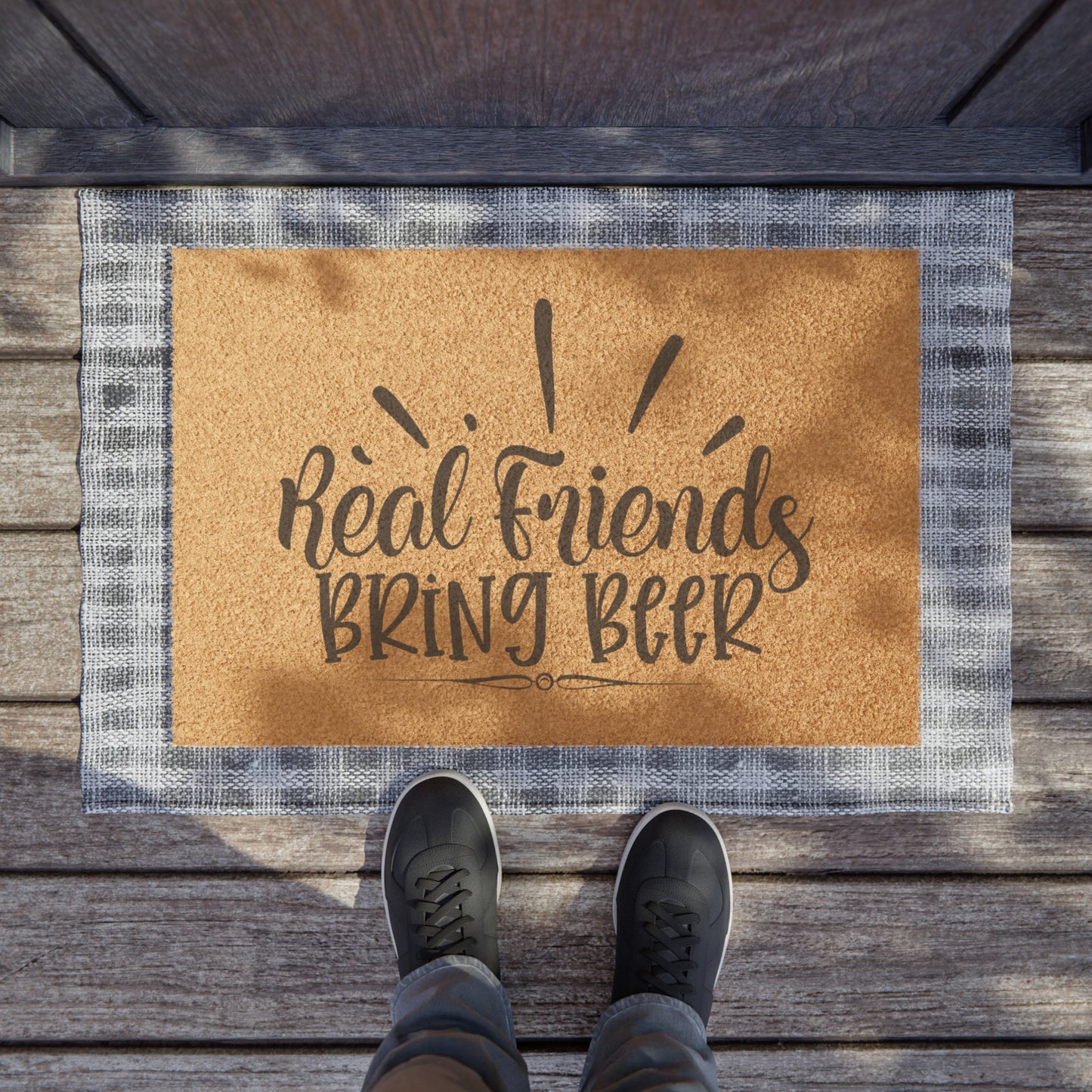 Real Friends Bring Beer Doormat