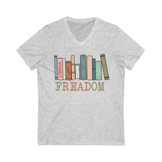 Freadom Graphic Unisex Jersey Short Sleeve V-Neck Tee