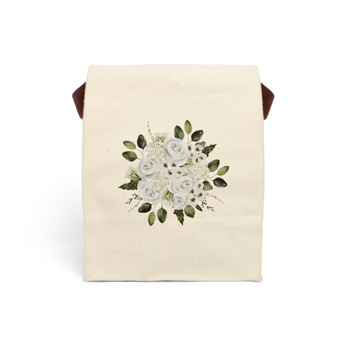 April Bouquet Canvas Lunch Bag With Strap