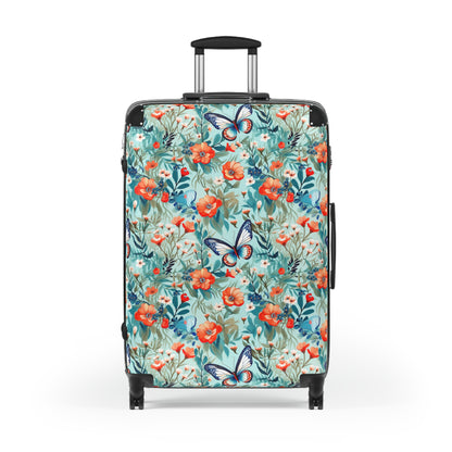 Butterfly Floral Suitcase