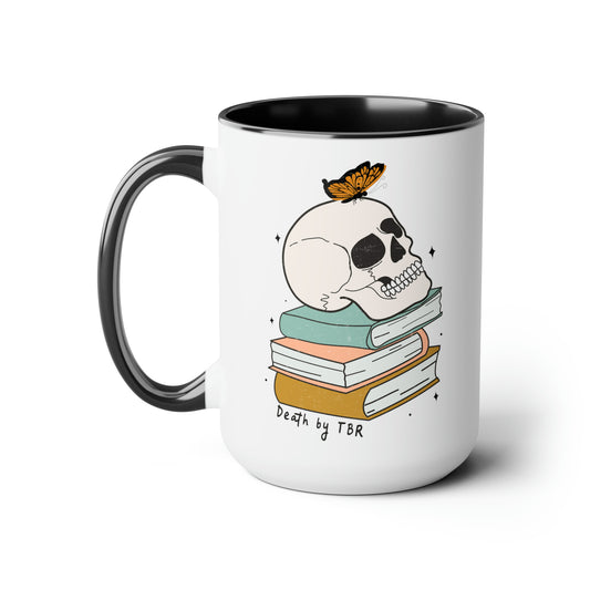 Death by TBR Two-Tone Coffee Mugs, 15oz