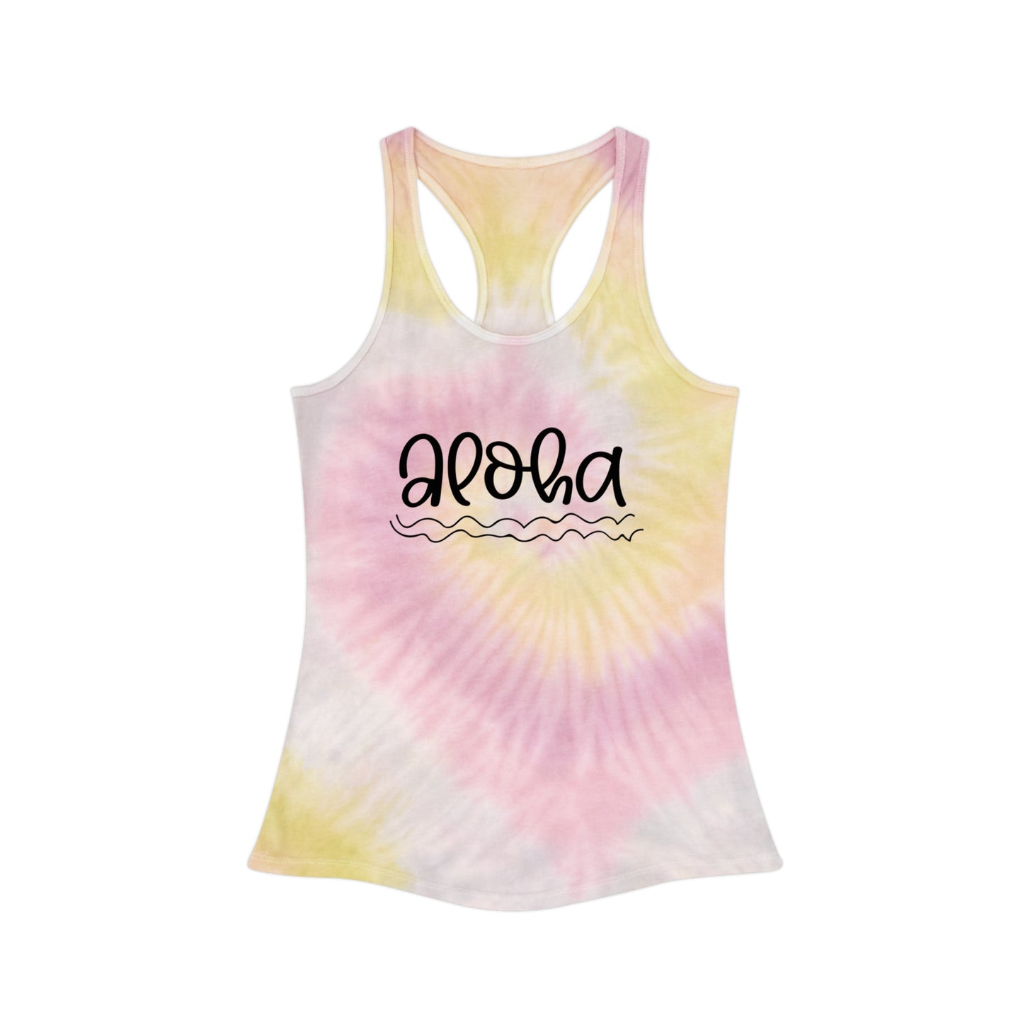 Aloha Tie Dye Racerback Tank Top