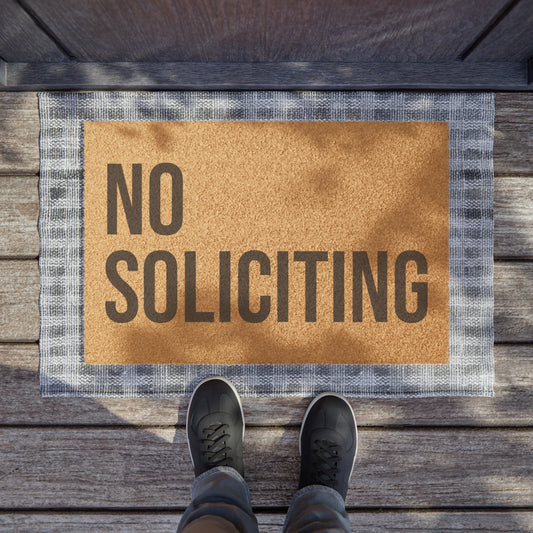 No Soliciting Doormat