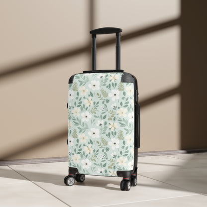 Sage Floral Suitcase