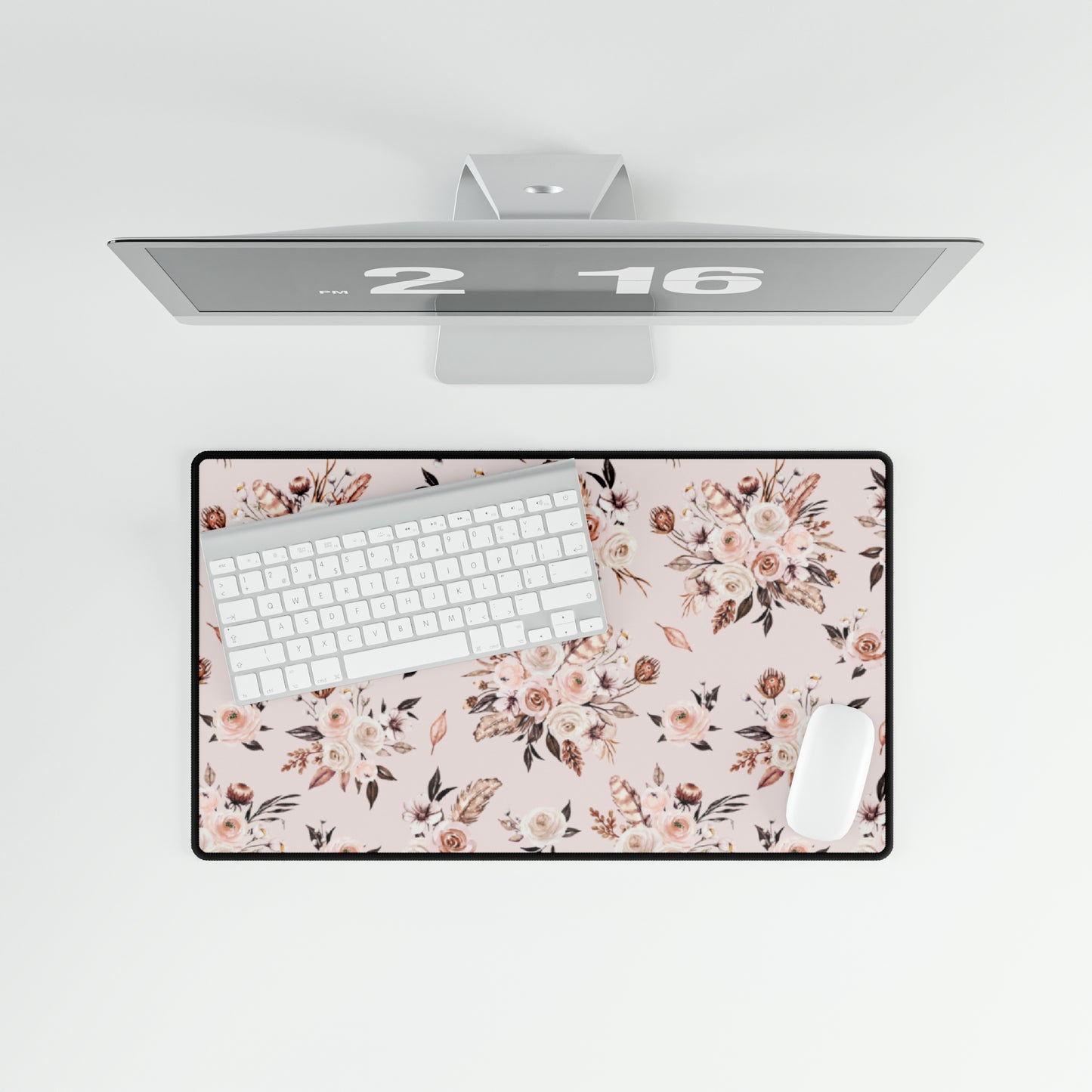 Pink Floral Desk Mat