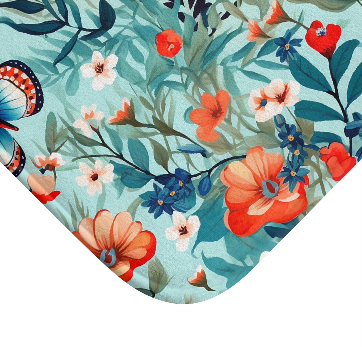 Butterly Floral Bath Mat