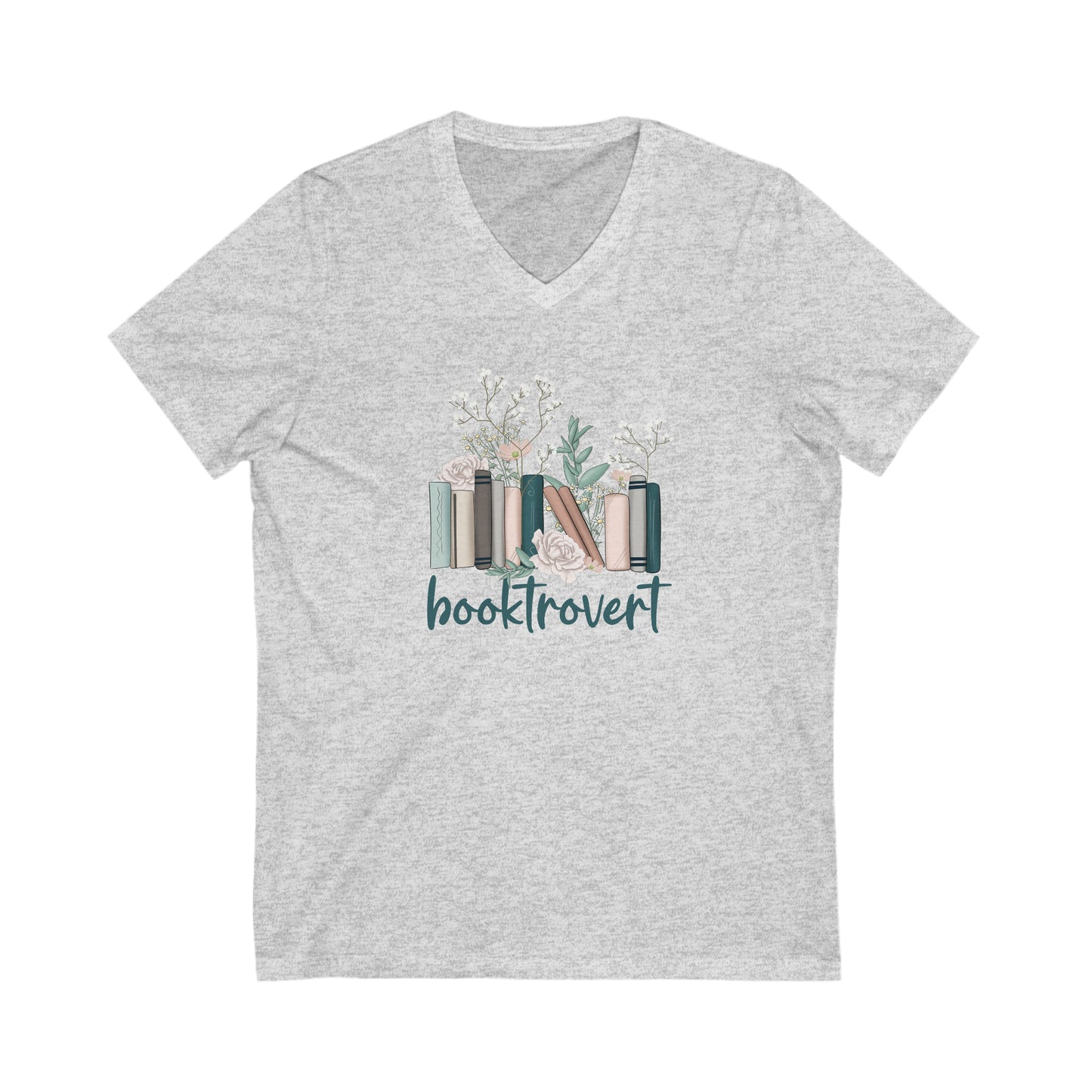 Booktrovert Unisex Jersey Short Sleeve V-Neck Tee