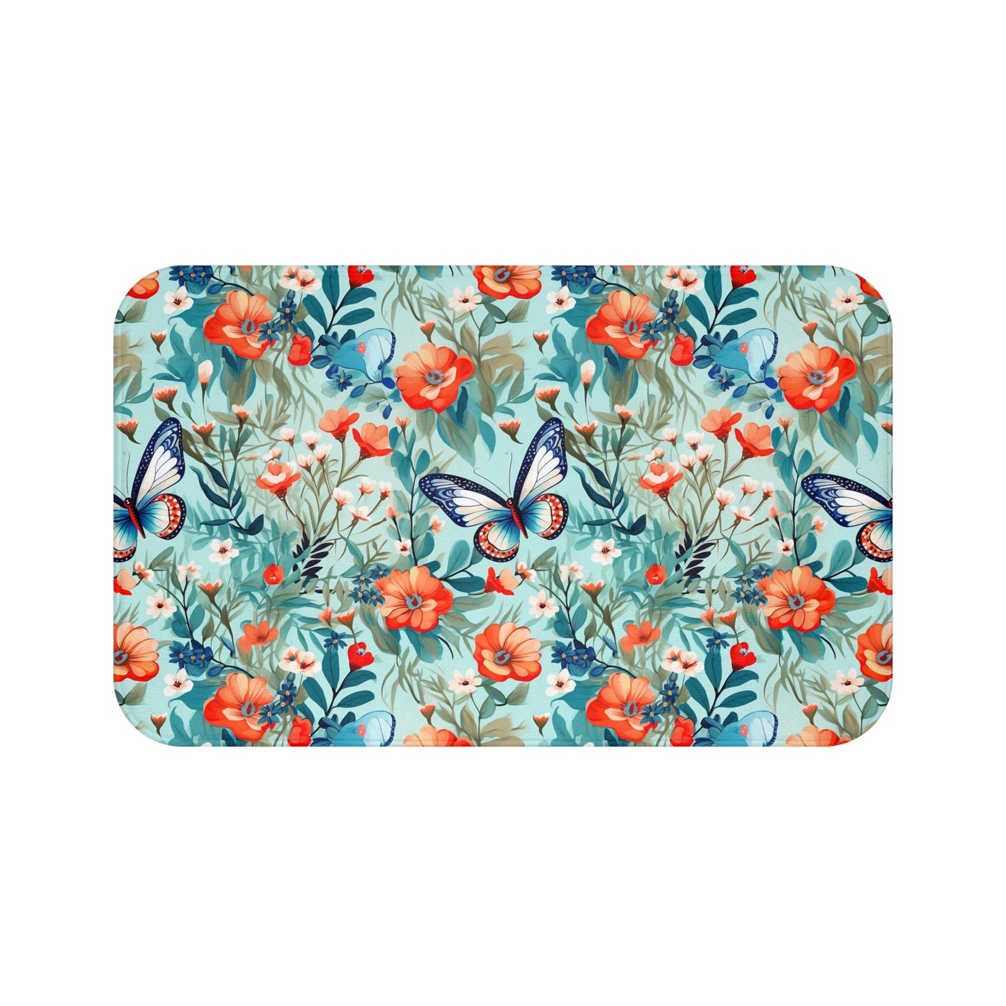 Butterly Floral Bath Mat