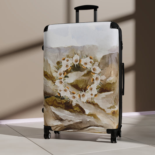 March Landscape Floral Suitcase