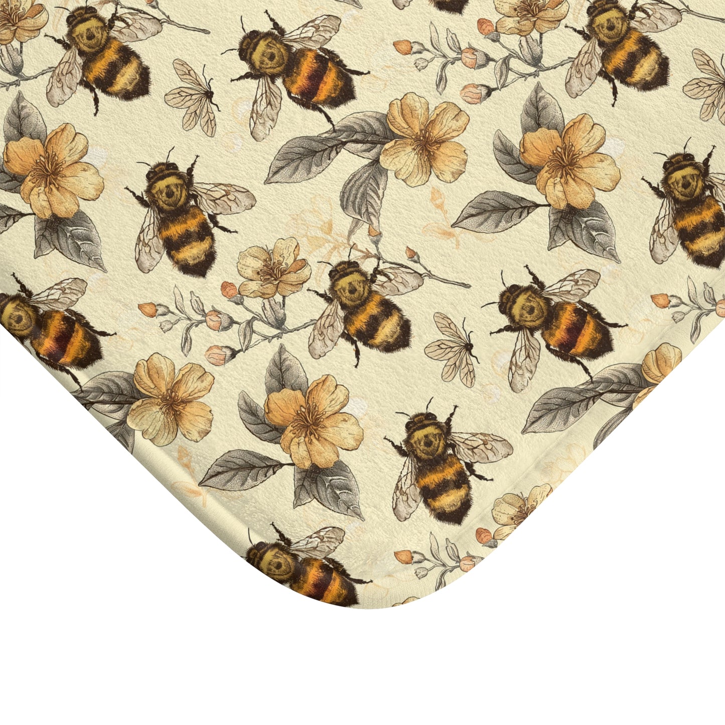 Vintage Bees Bath Mat