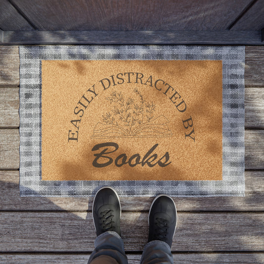 Easily Distracted By Books Doormat