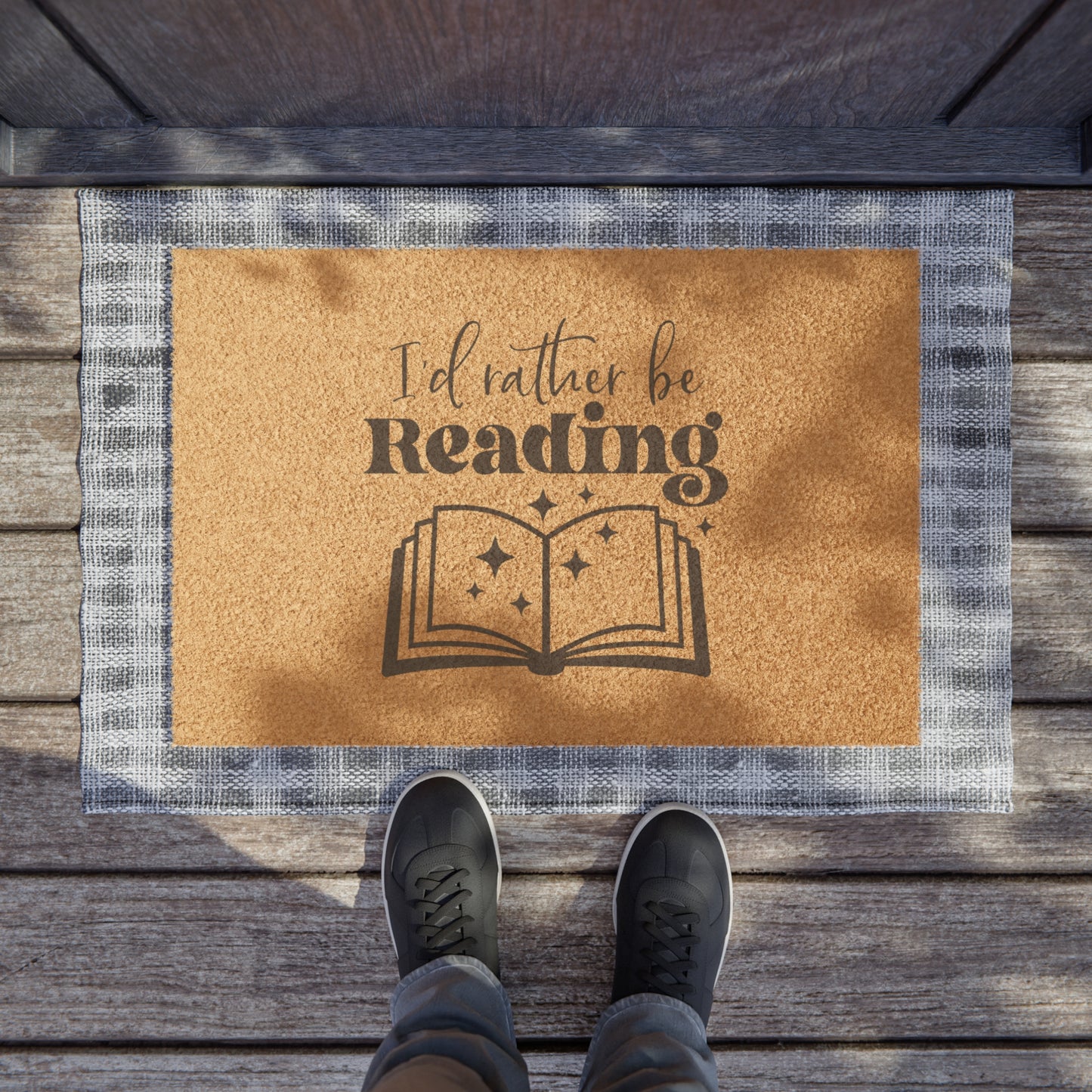 I'd Rather Be Reading Book Doormat