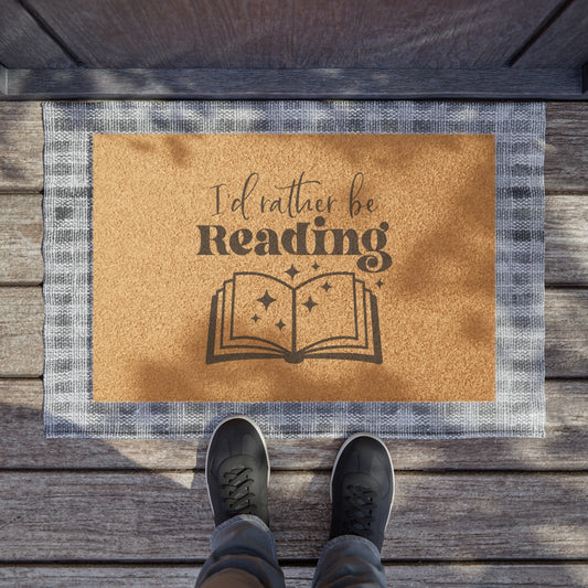 I'd Rather Be Reading Book Doormat