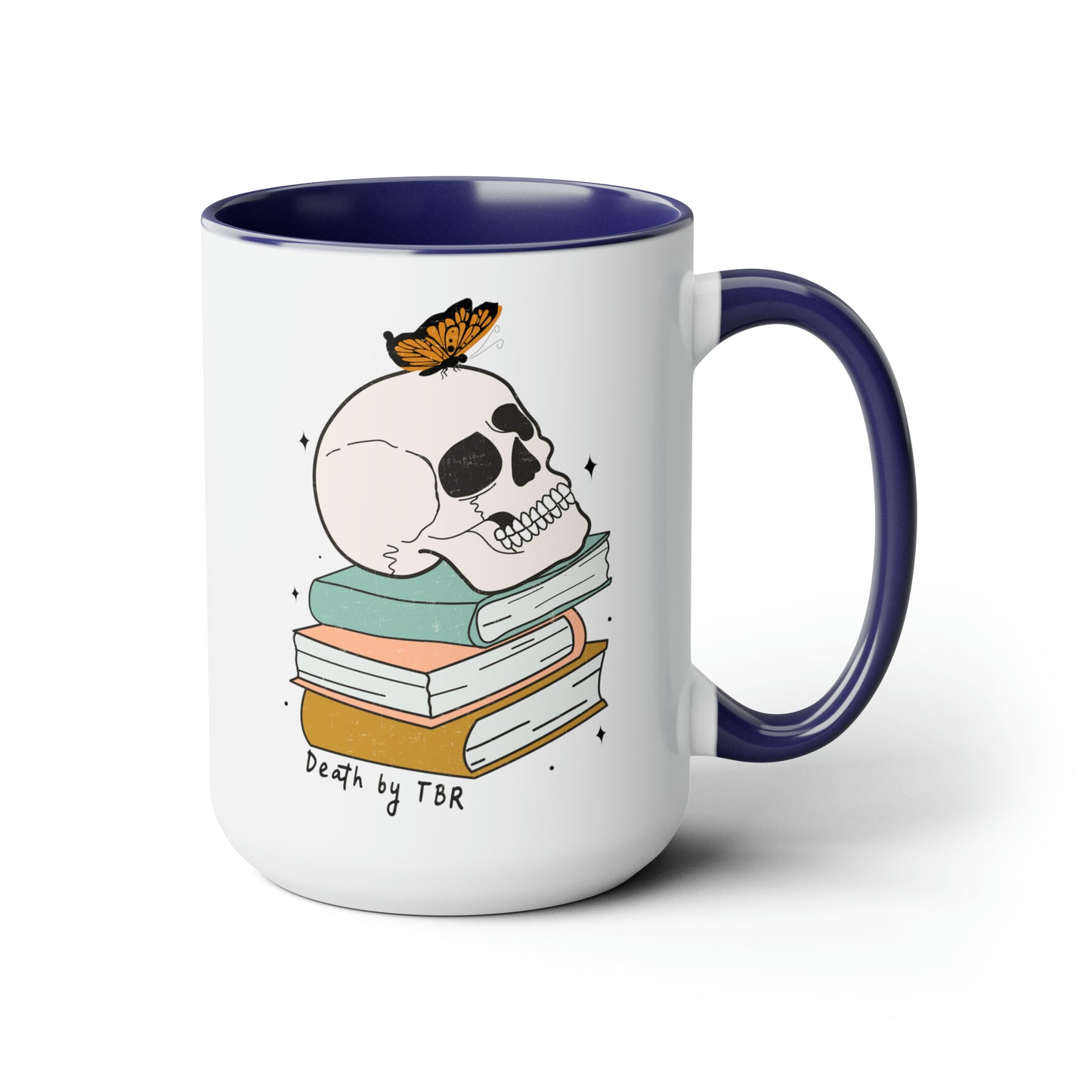 Death by TBR Two-Tone Coffee Mugs, 15oz