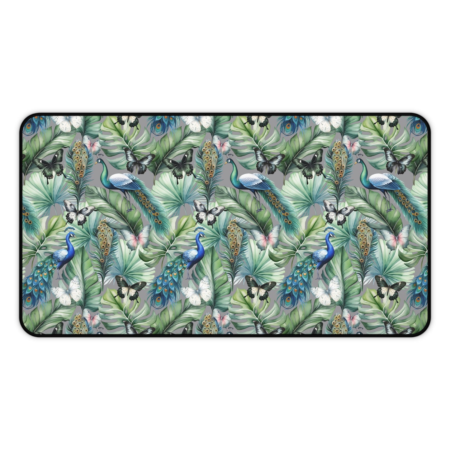 Tropical Peacock Desk Mat