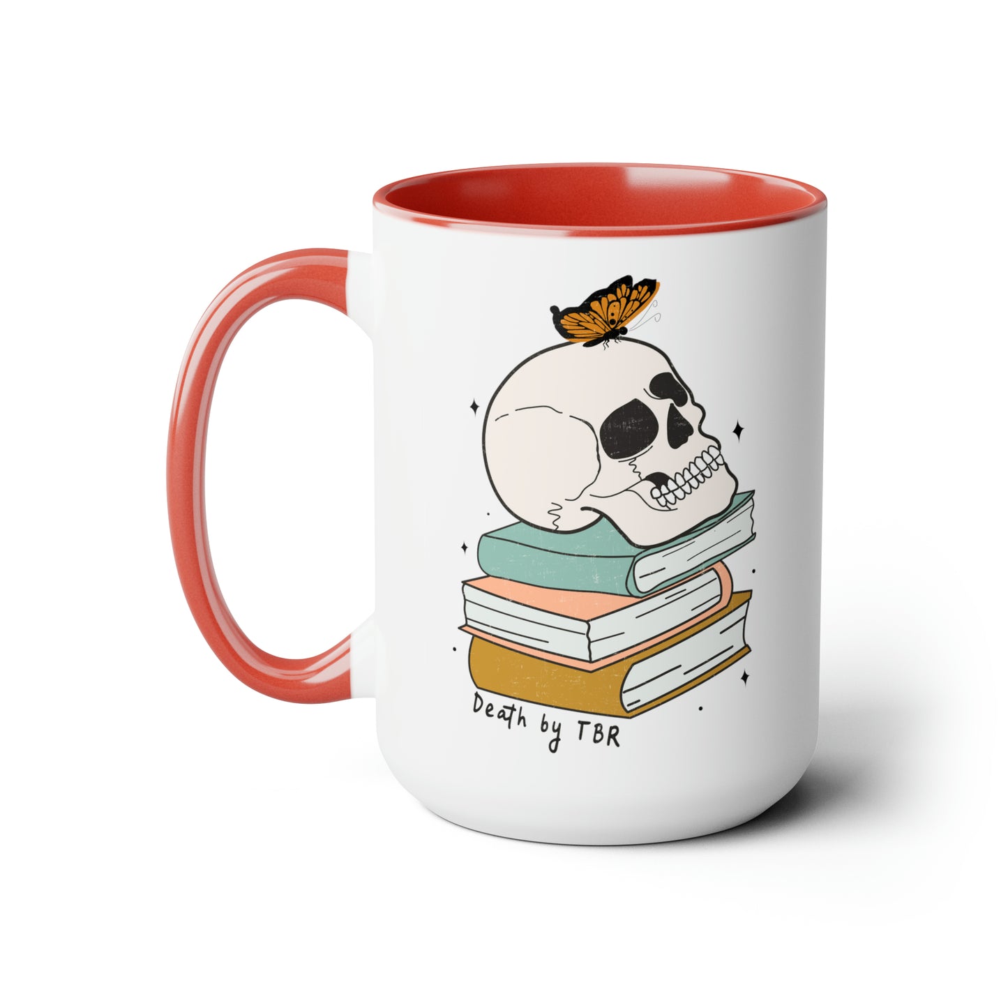 Death by TBR Two-Tone Coffee Mugs, 15oz