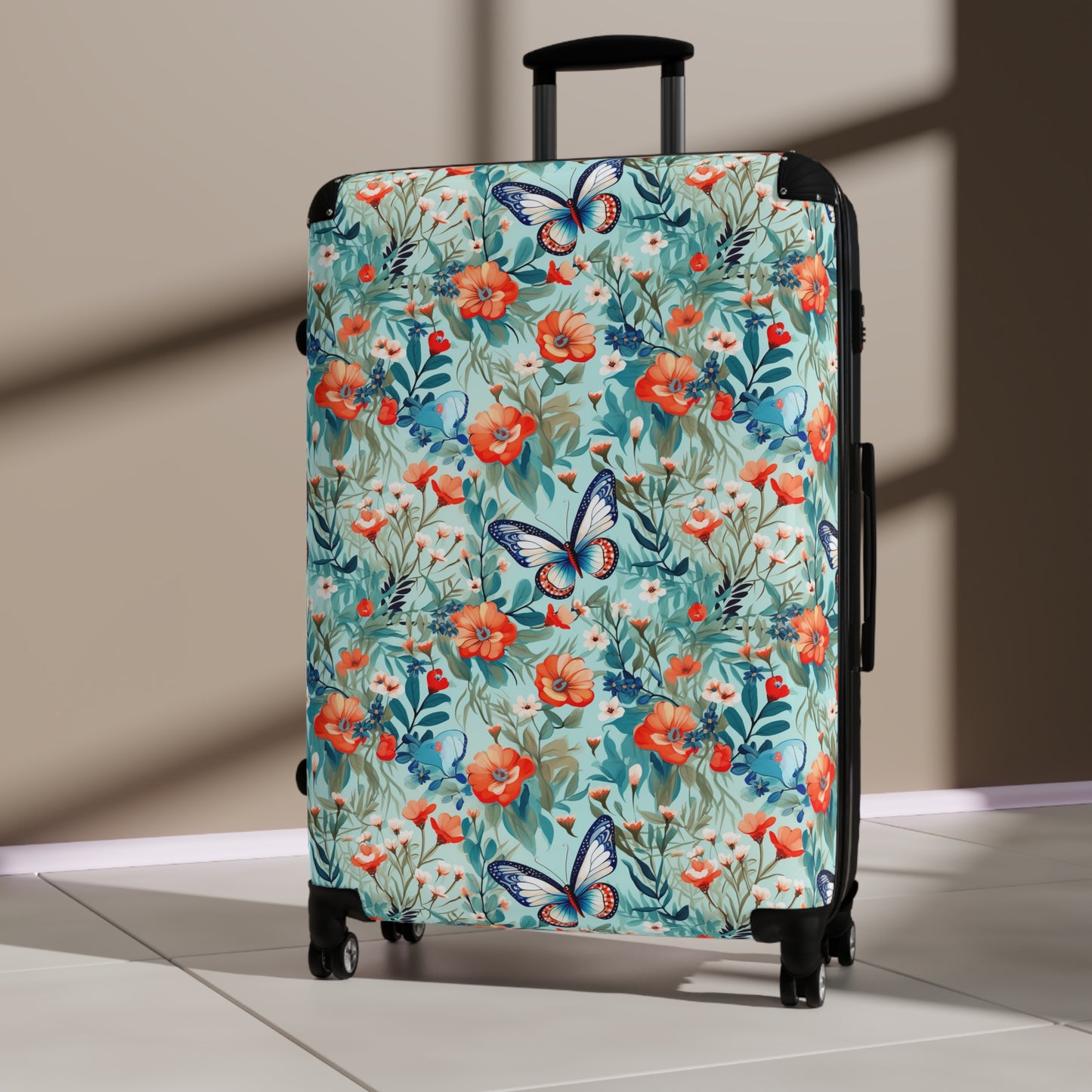 Butterfly Floral Suitcase