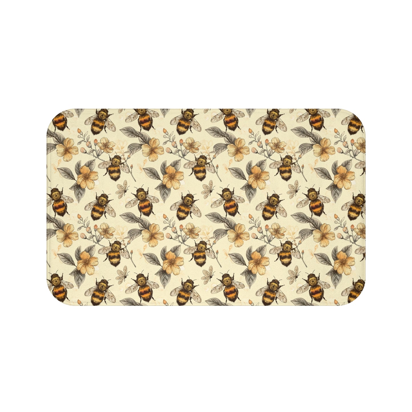 Vintage Bees Bath Mat