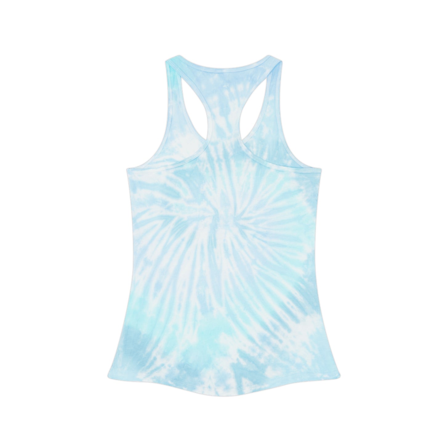 Heart in Heart Beach Heart with Bow Tie Dye Racerback Tank Top