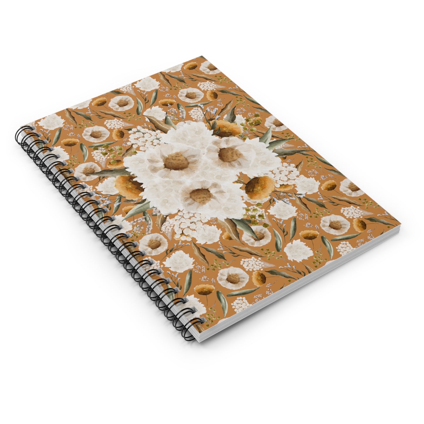 March Floral Spiral Notebook - Ruled Line