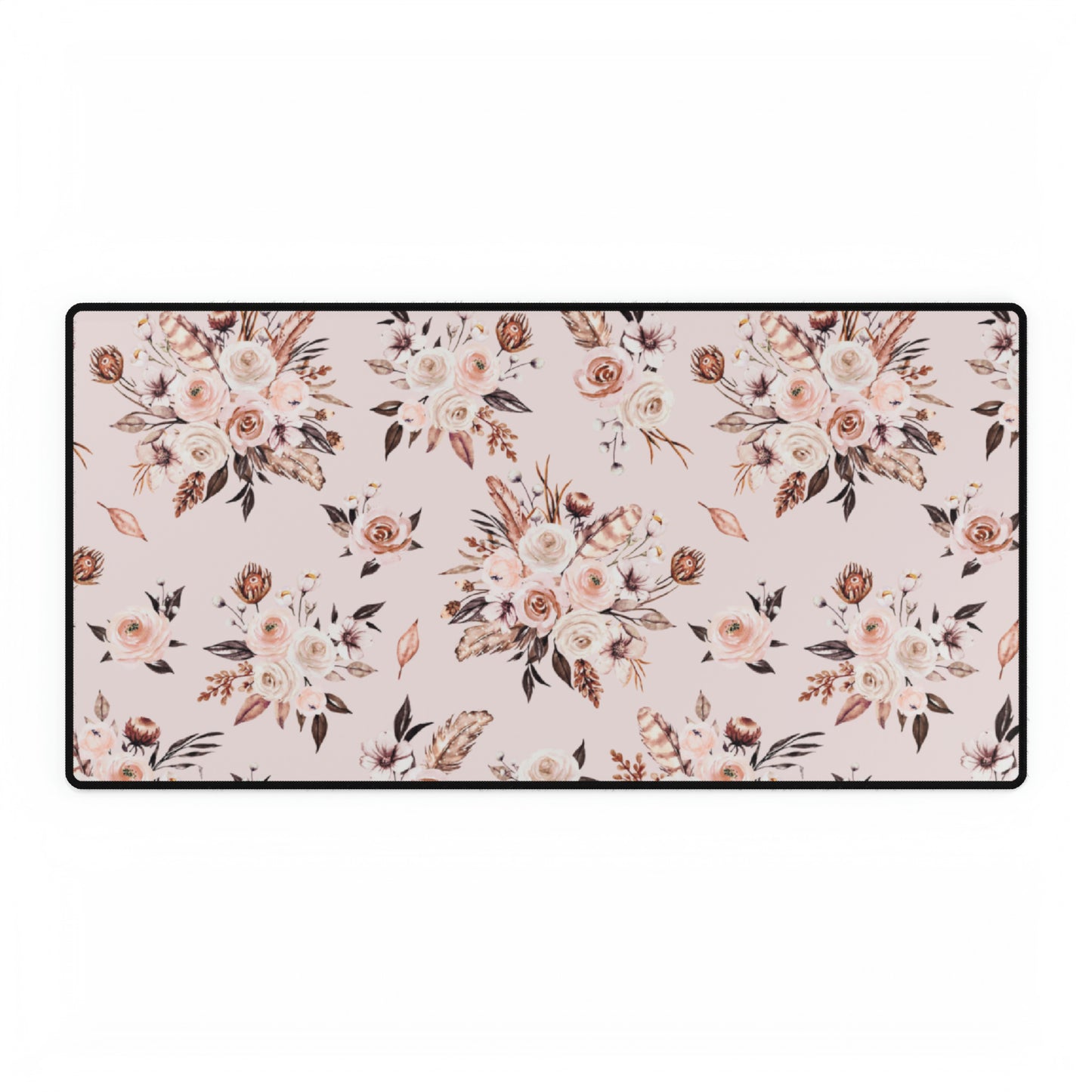 Pink Floral Desk Mat