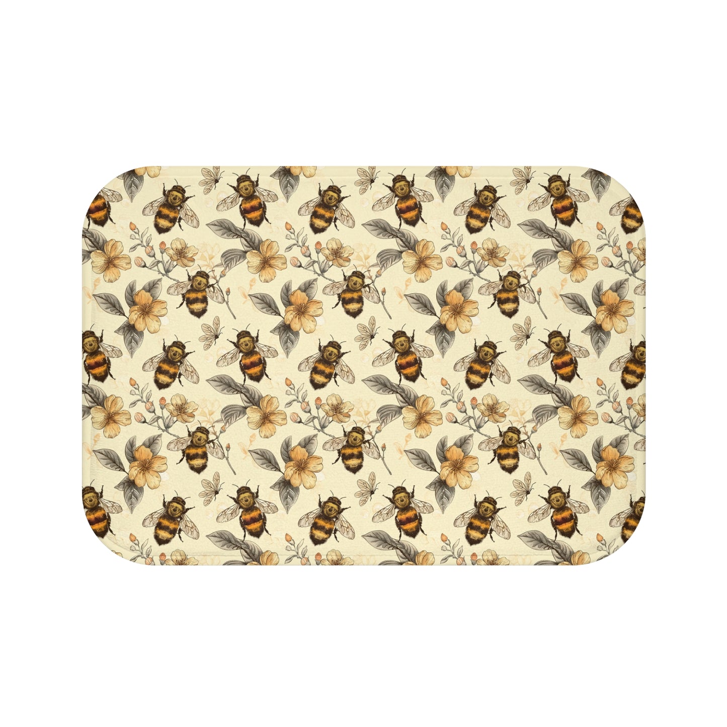 Vintage Bees Bath Mat