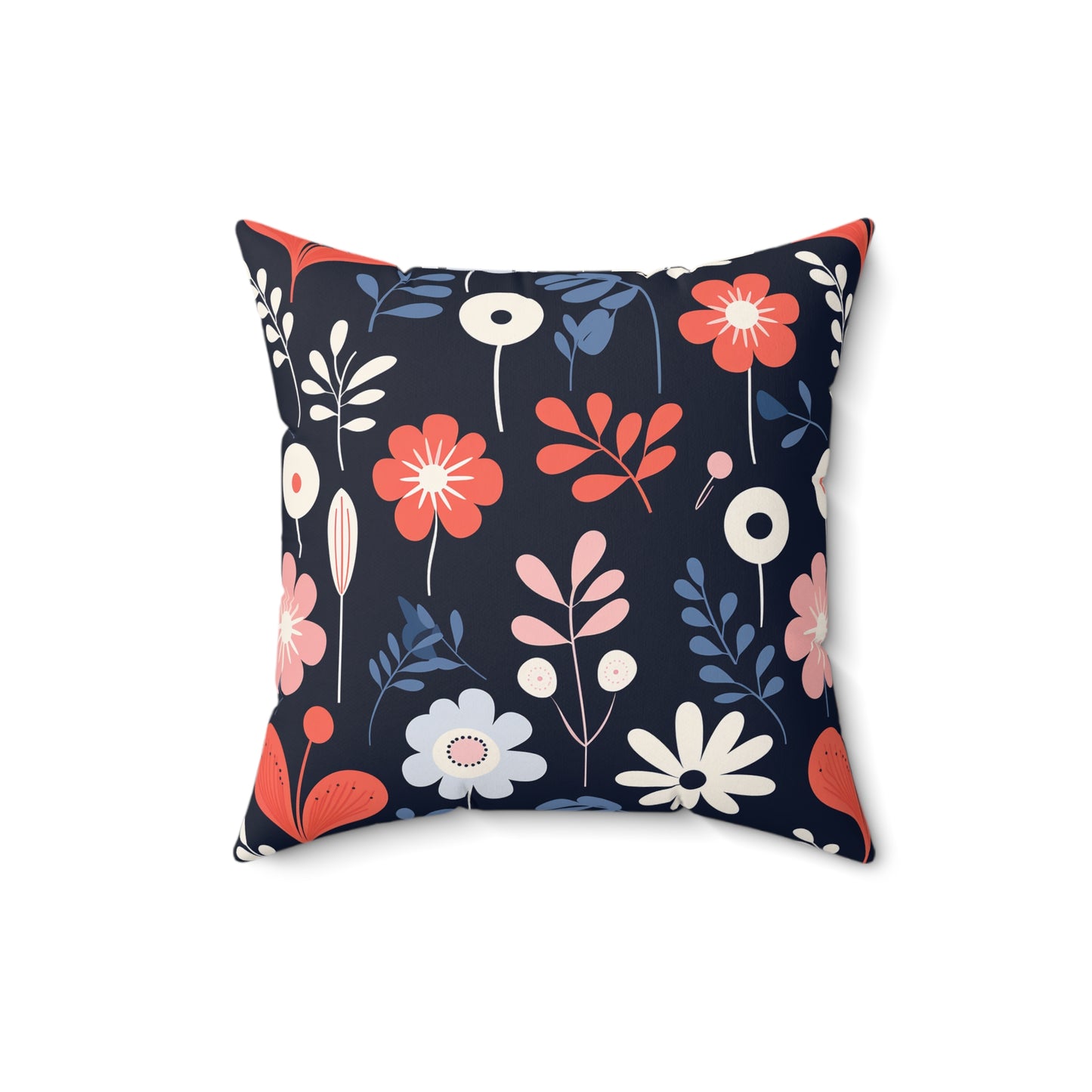 Dark Scandi Faux Suede Square Pillow