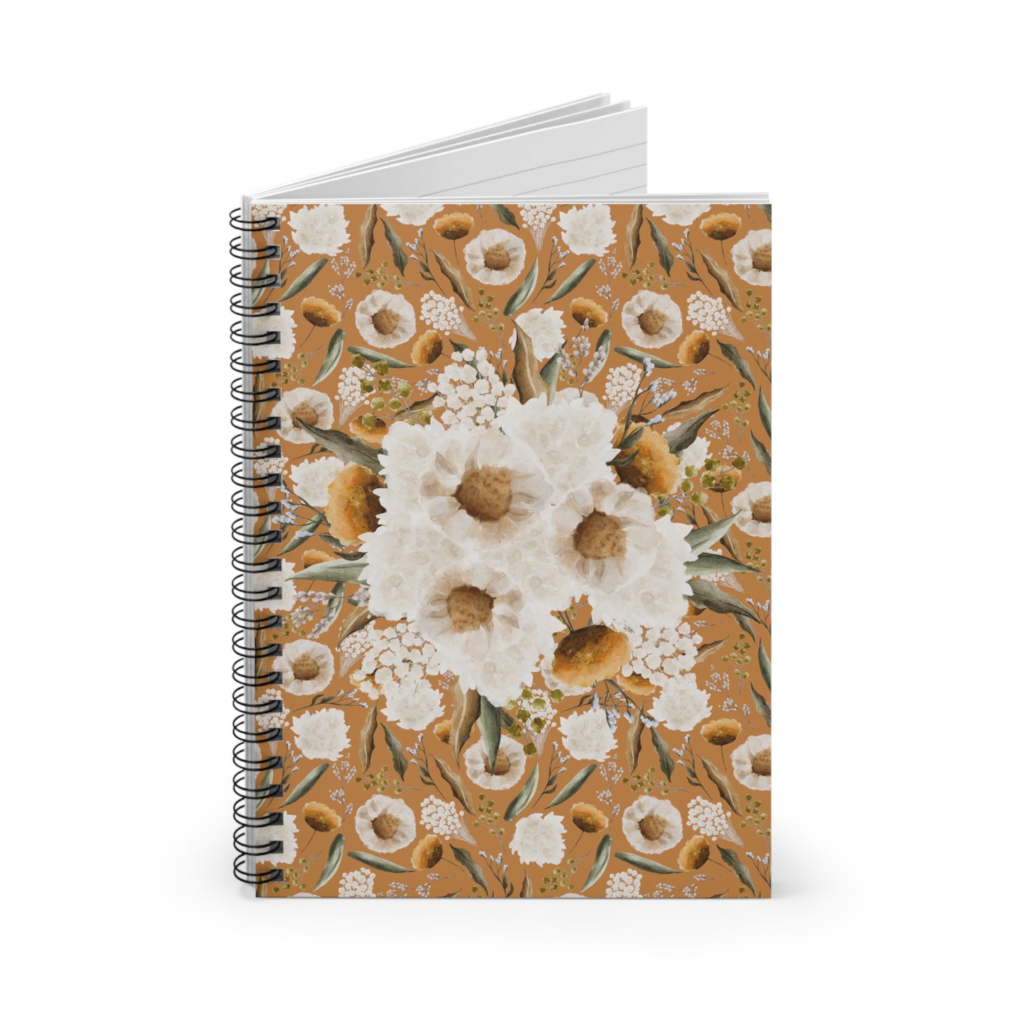 March Floral Spiral Notebook - Ruled Line