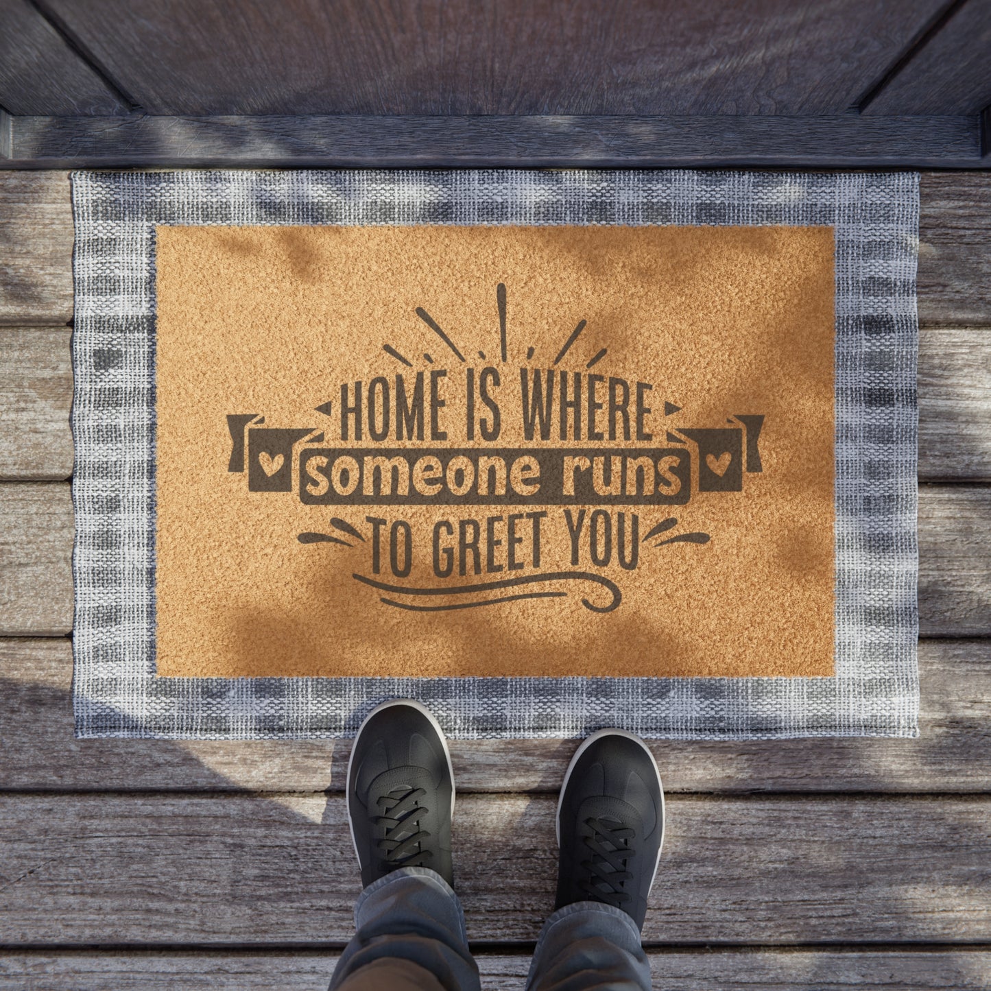 Home is Where Someone Runs to Greet You Doormat