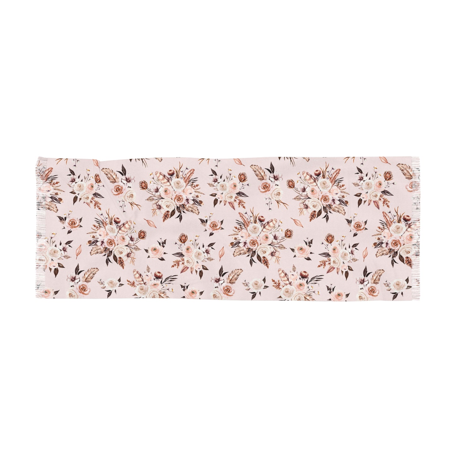 Pink Floral Light Scarf