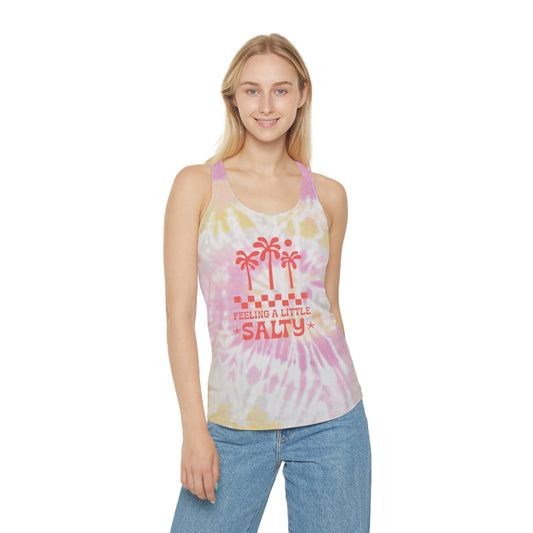 Feelin A Little Salty Tie Dye Racerback Tank Top