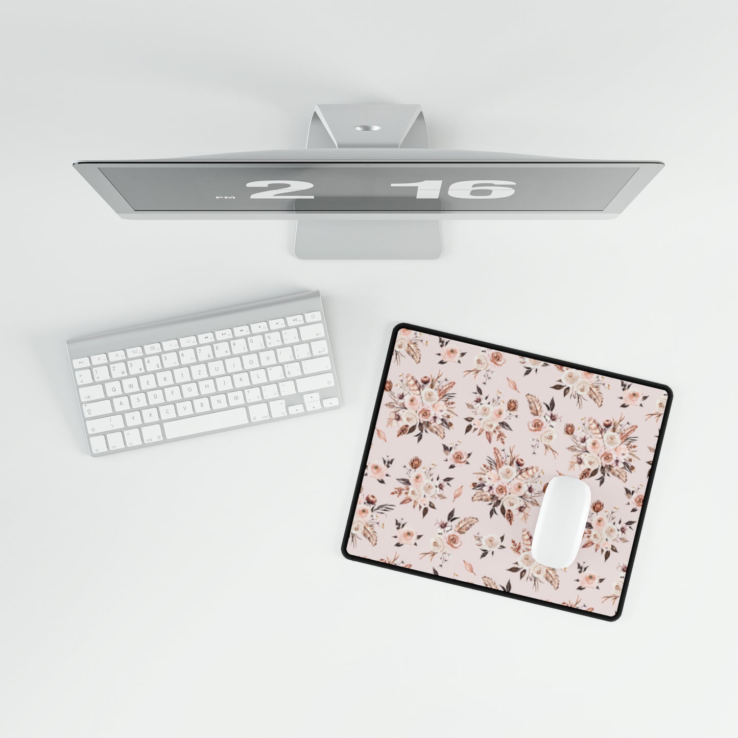 Pink Floral Desk Mat