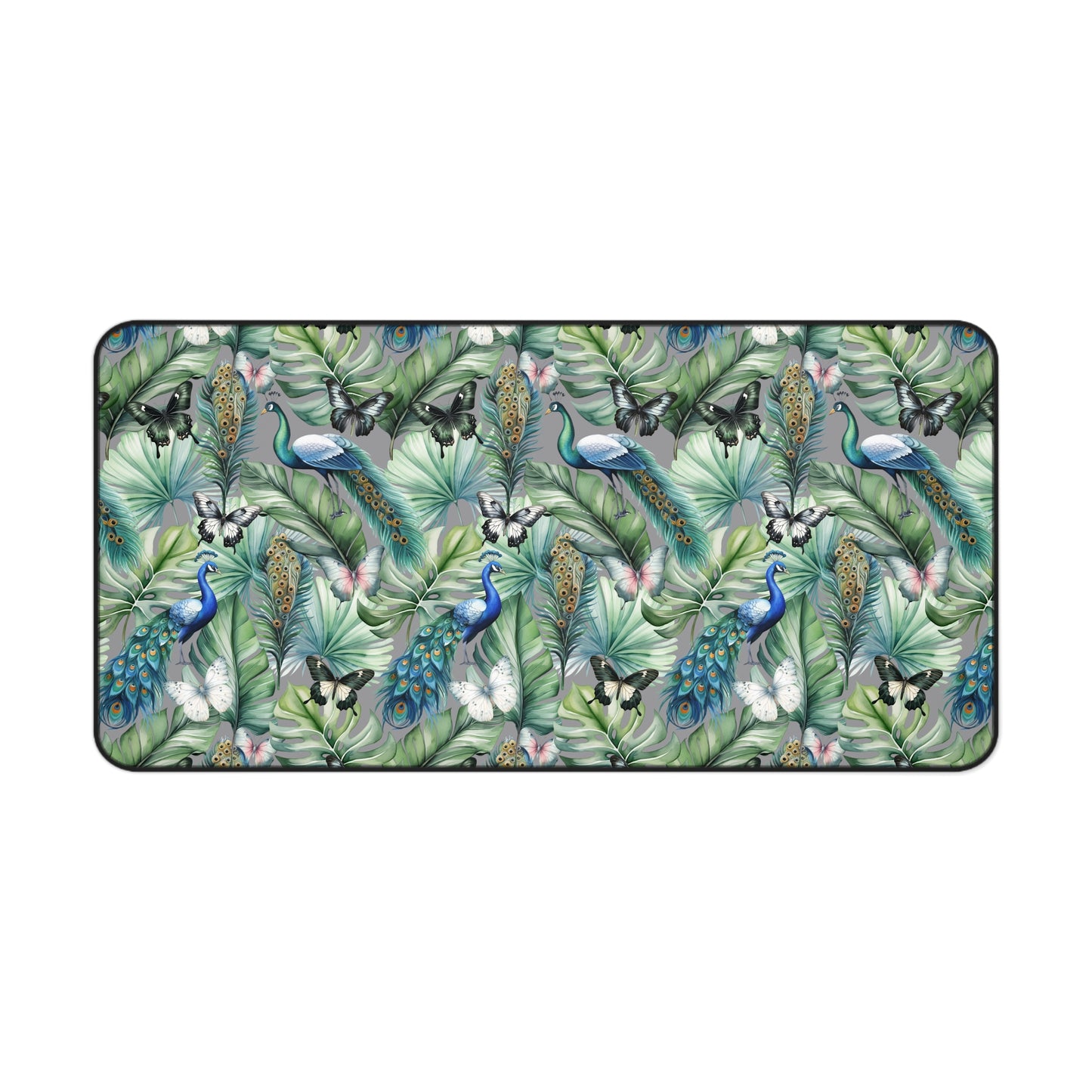 Tropical Peacock Desk Mat