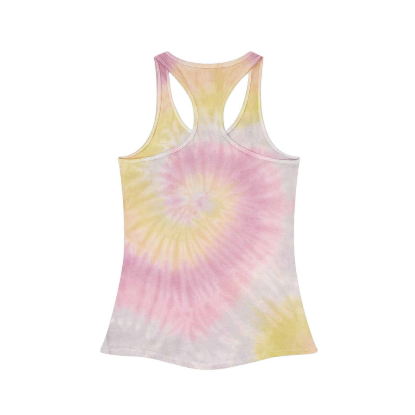 Heart in Heart Beach Heart with Bow Tie Dye Racerback Tank Top