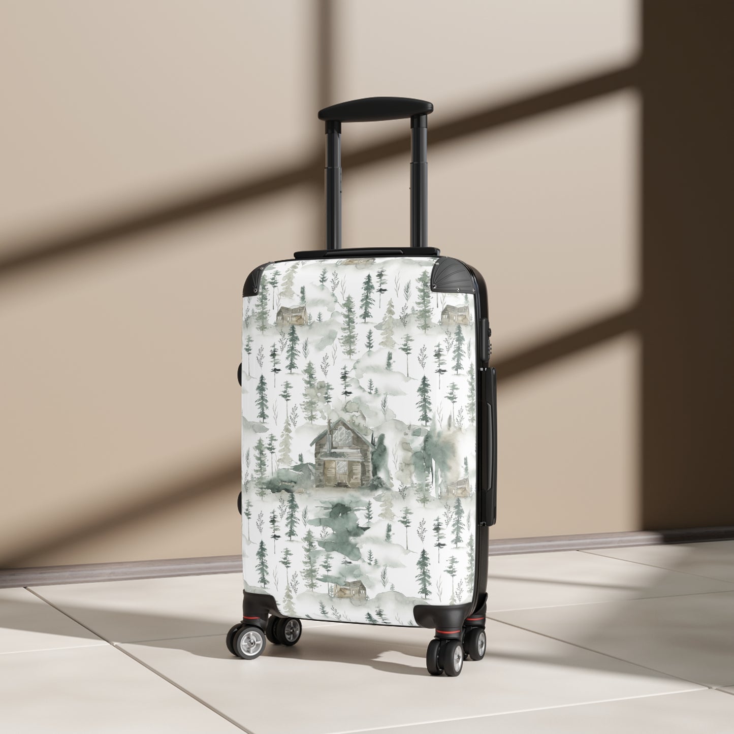 Green Woodland Mountain Suitcase