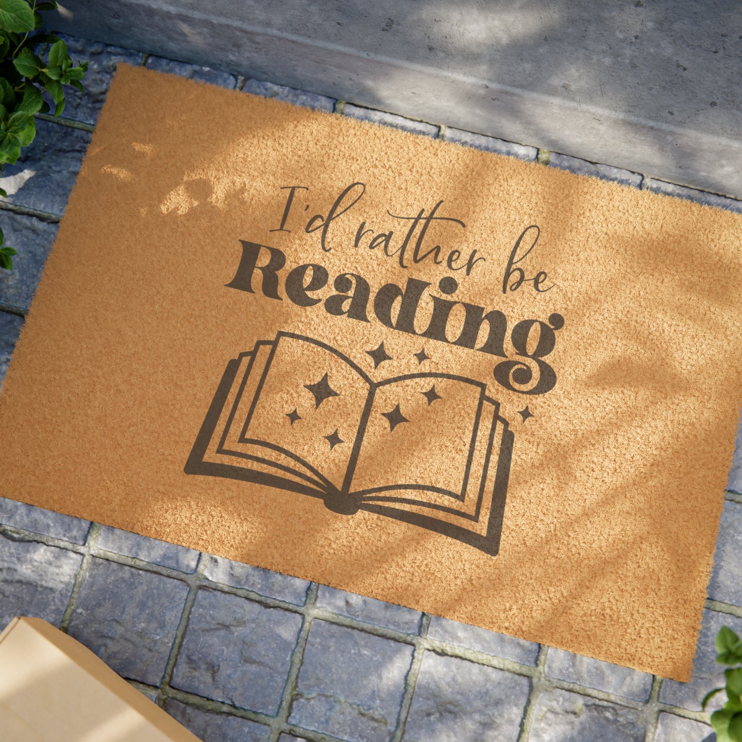 I'd Rather Be Reading Book Doormat