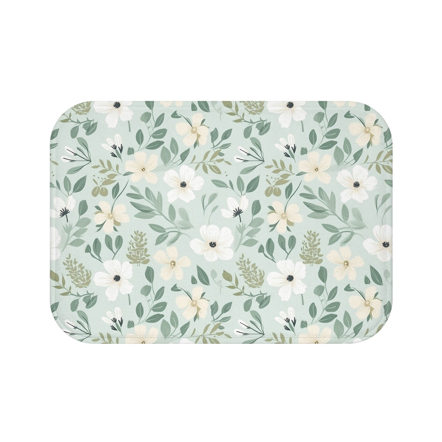 Sage Floral Bath Mat