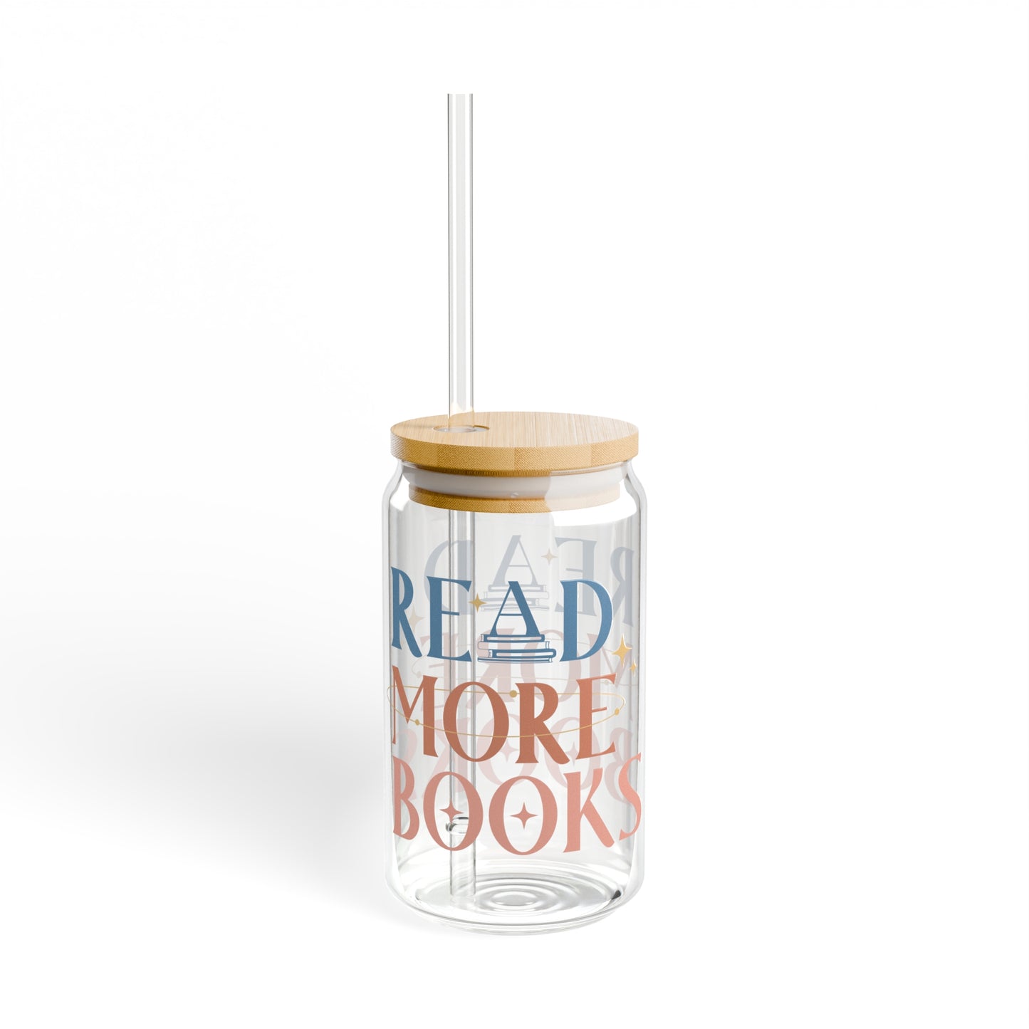 Read More Books Stars Sipper Glass, 16oz