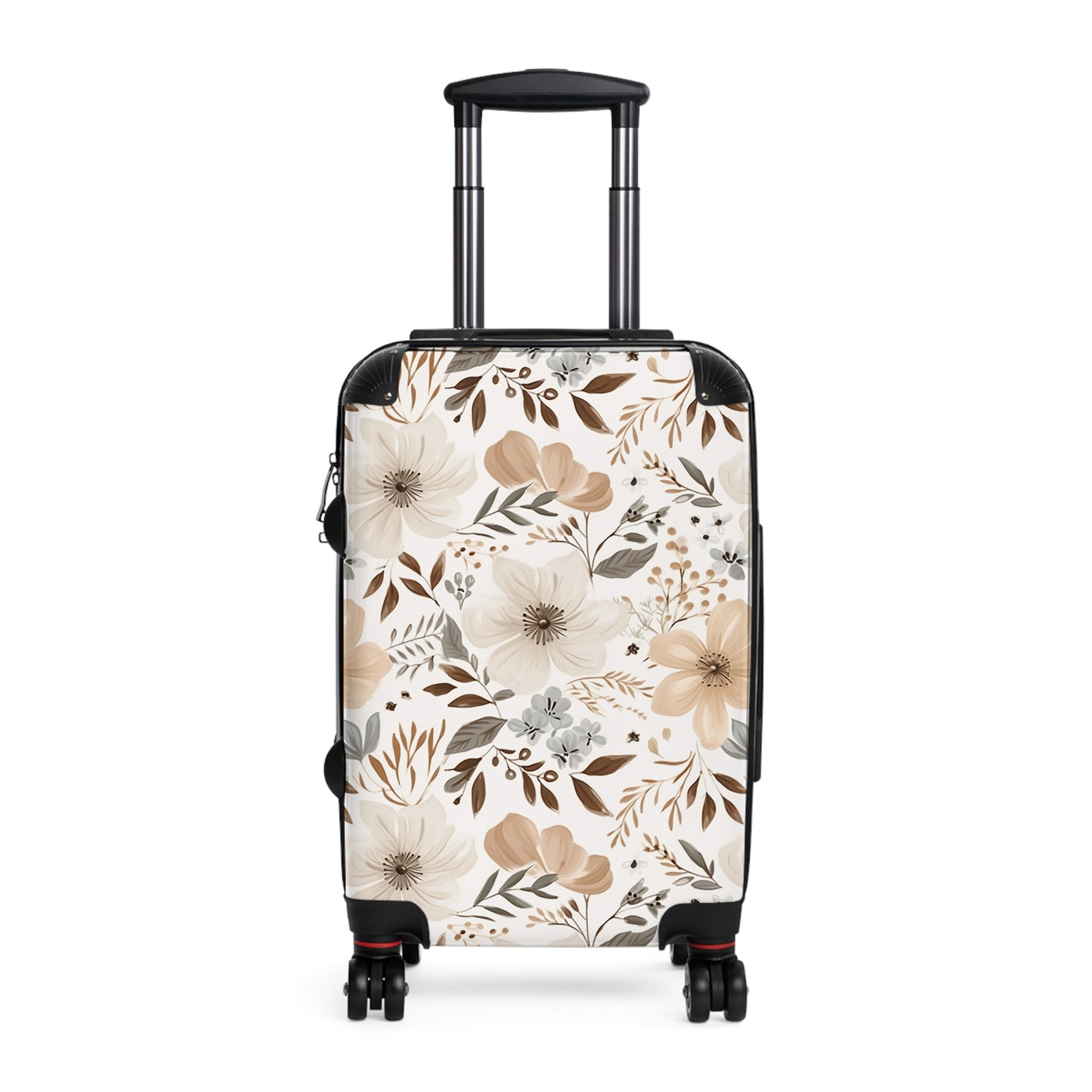 Beige Boho Floral Suitcase