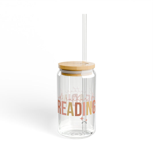 I'd Rather Be Reading Sipper Glass, 16oz