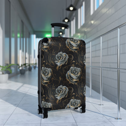 Black Blue Rose Suitcase