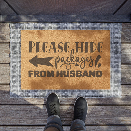 Please Hide Packages From Husband Doormat