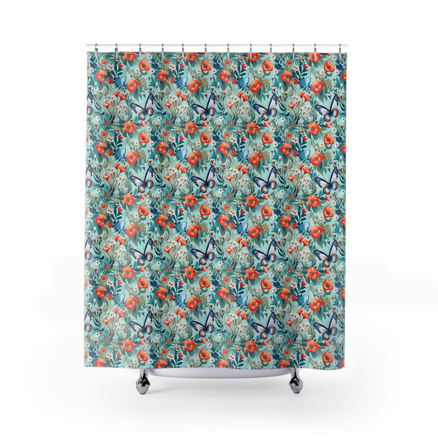 Butterfly Floral Shower Curtains