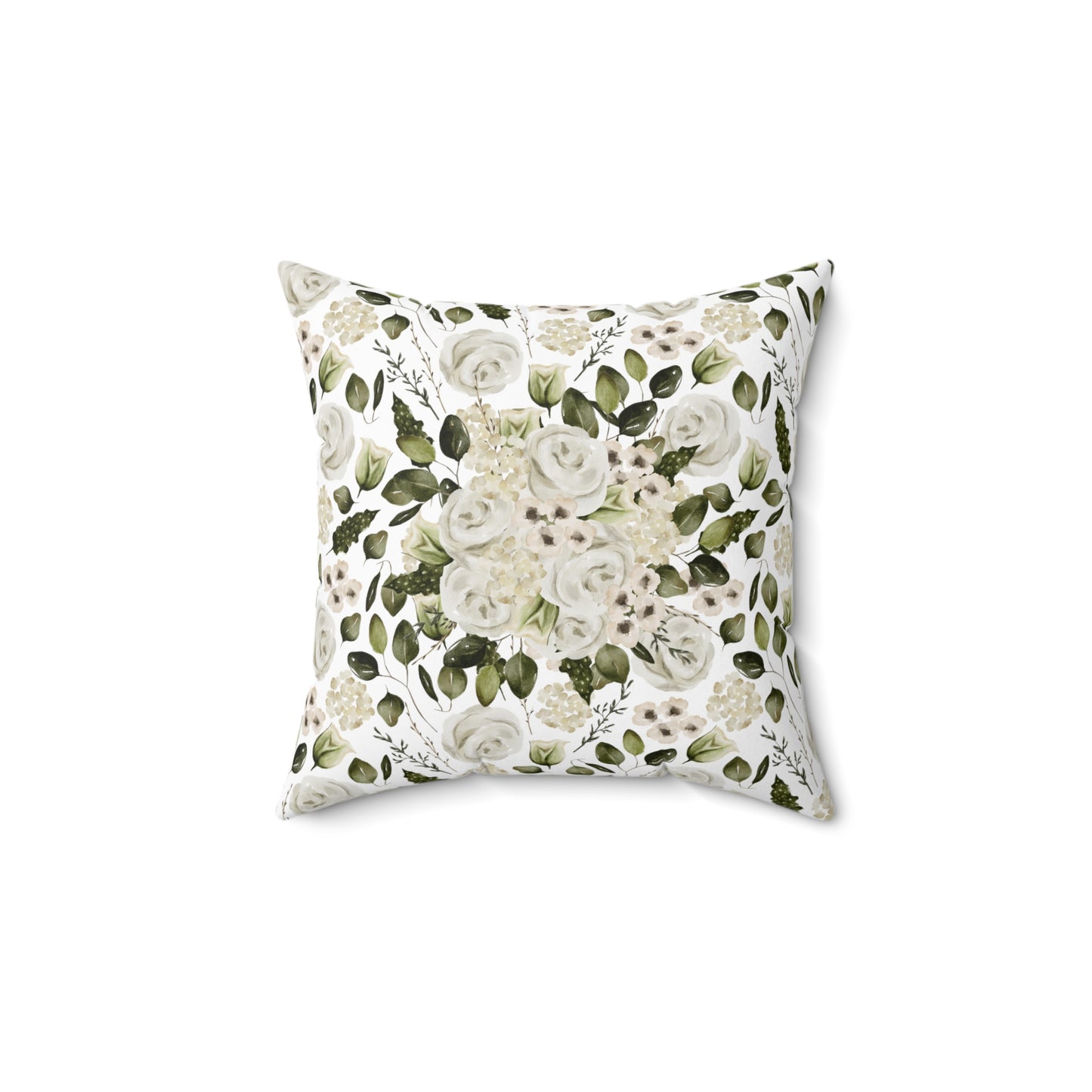 April Floral Accent Spun Polyester Square Pillow