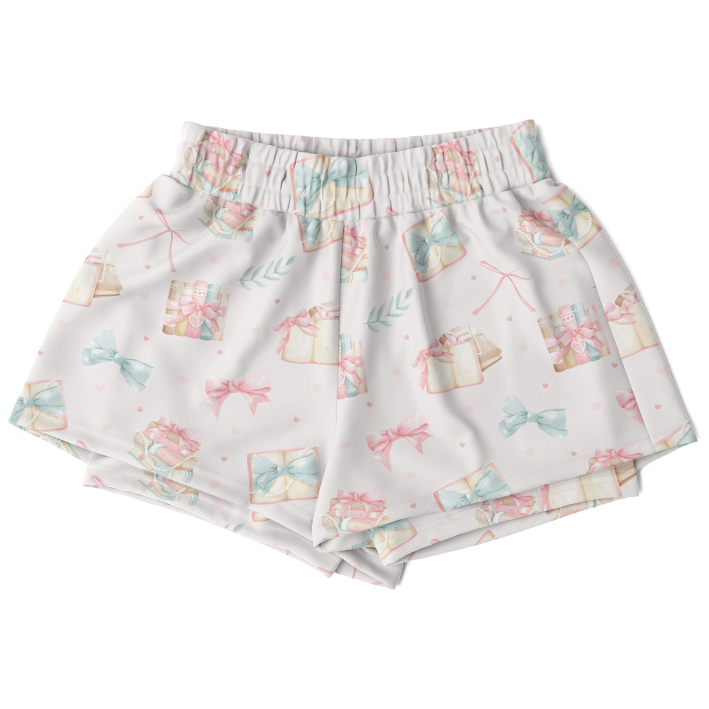 Pink Bow Books Women's 2-in-1 Shorts