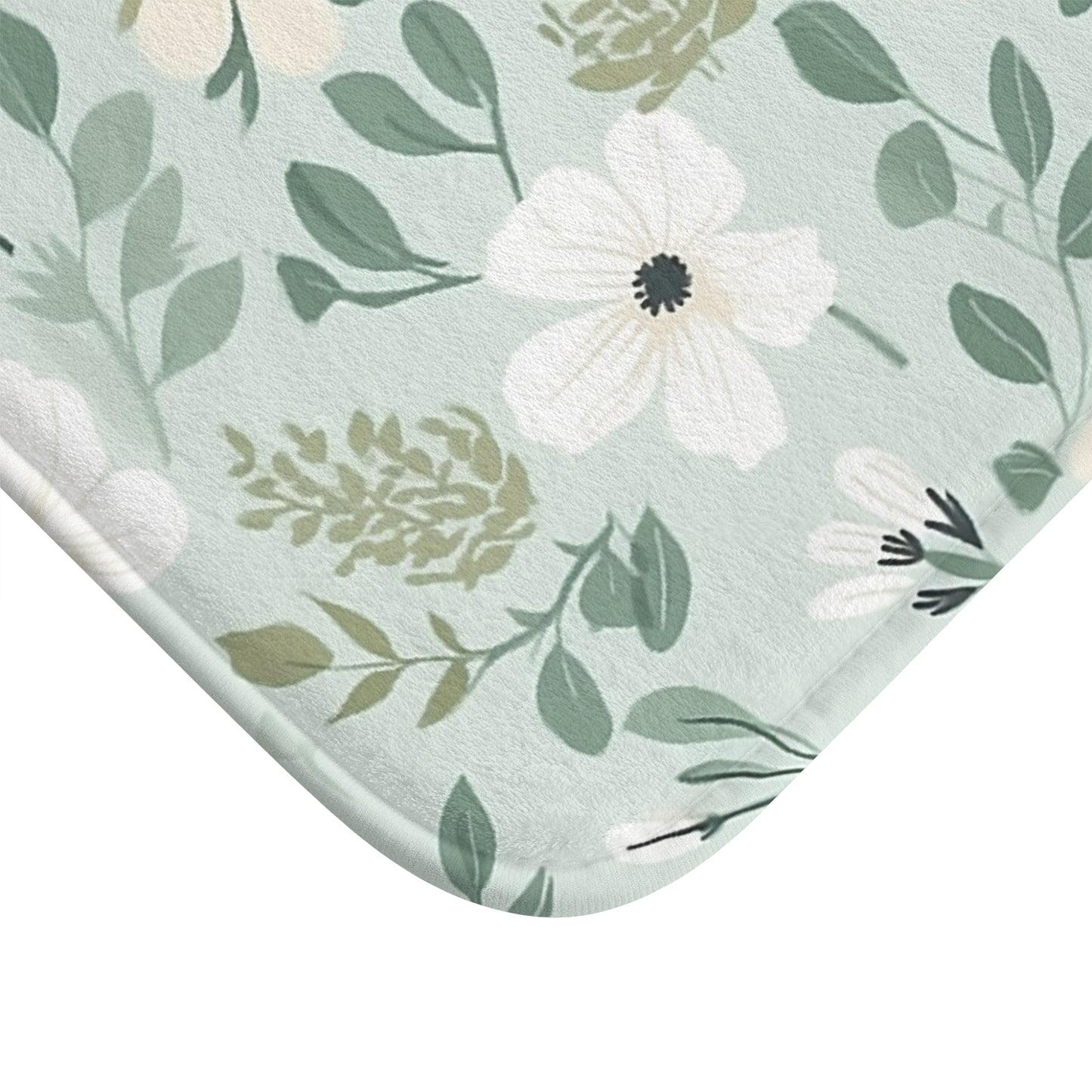 Sage Floral Bath Mat