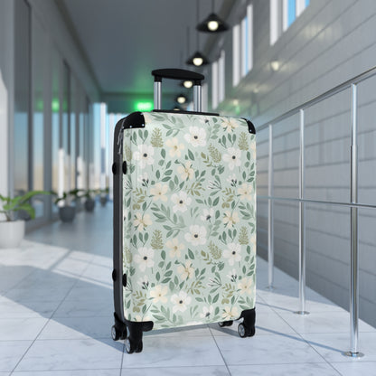 Sage Floral Suitcase